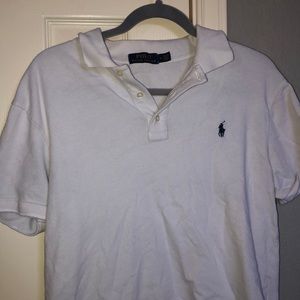 Polo Ralph Lauren collared white shirt.